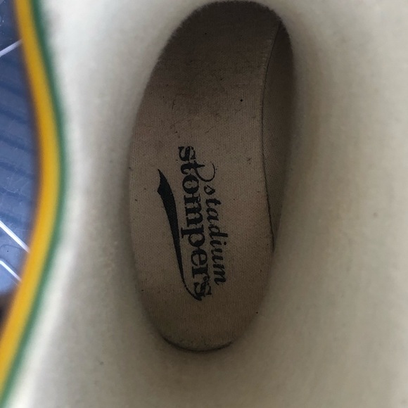 Stadium Stompers Women's Green Yellow Rubber Wellies knee High Boots Size 6 - Picture 10 of 13